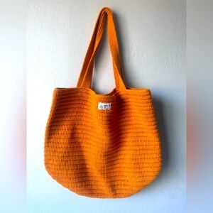 Humble Hilo Orange Knitted Tote Bag